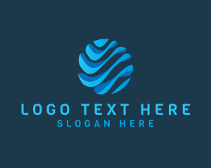Abstract - Globe Wave Business logo design