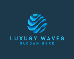 Globe Wave Business logo design