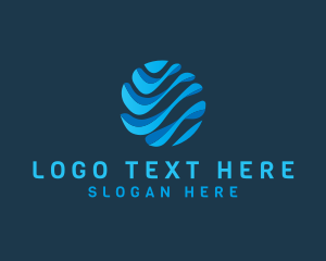 App - Globe Wave Business logo design