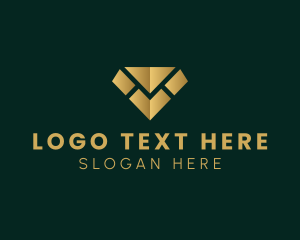 Gem - Gold Luxury Diamond logo design