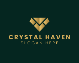 Gold Luxury Diamond logo design