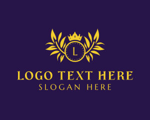 Jewel - Golden Luxury Crown logo design