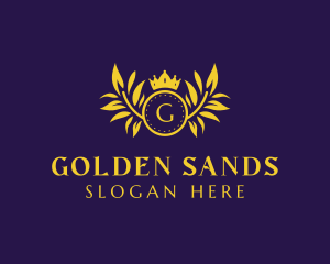 Golden Luxury Crown  logo design