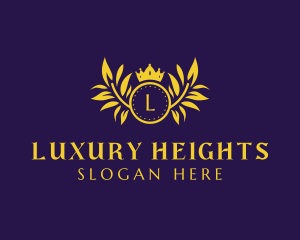 Golden Luxury Crown  logo design