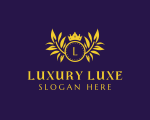 Golden Luxury Crown  logo design