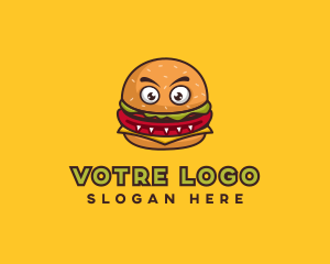 Cute - Monster Burger Restaurant logo design