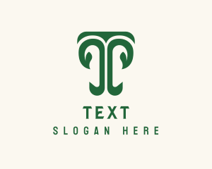 Leaf Column Garden logo design