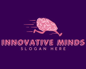 Genius - Fast Running Brain logo design