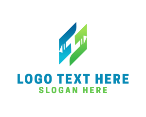 Negative Space - Modern Logistics Arrow logo design