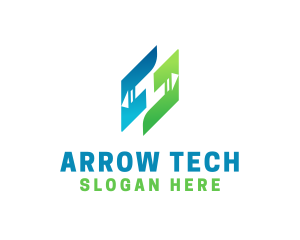 Modern Logistics Arrow logo design