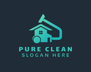 Vacuum House Cleaning logo design