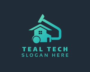 Vacuum House Cleaning logo design