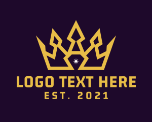 King - Gold Diamond Crown logo design