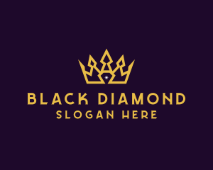 Gold Diamond Crown logo design