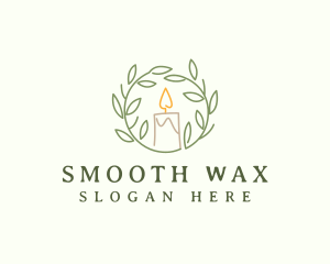 Wreath Candle Light logo design