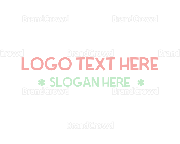 Cute Pastel Wordmark Logo