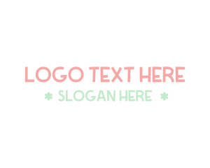 Young - Cute Pastel Wordmark logo design