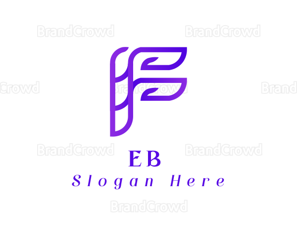 Leaf Letter F Logo