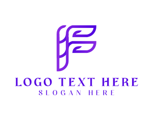 Organic - Natural Leaf Letter F logo design