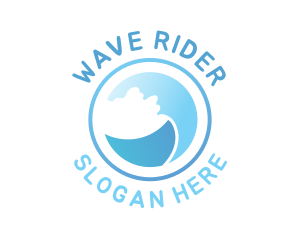 Flowing Gradient Wave logo design