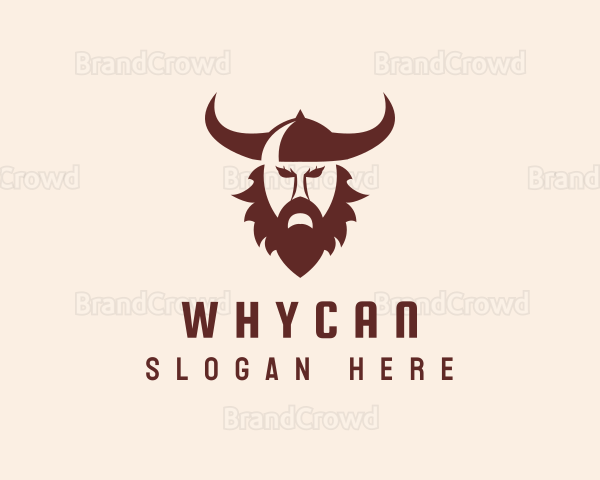 Angry Viking Head Logo