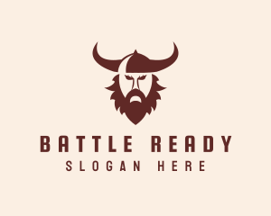 Angry Viking Head logo design