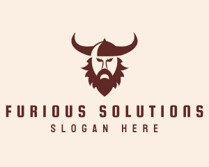 Angry Viking Head logo design