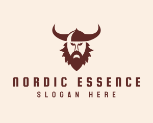 Angry Viking Head logo design