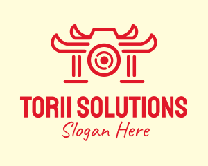 Torii - Temple Camera Lens logo design