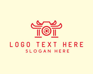 Counting - Temple Camera Lens logo design