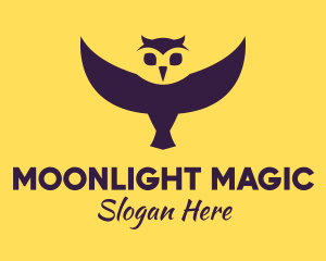 Midnight - Purple Minimalist Owl logo design
