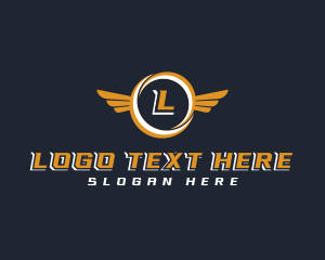 Courier - Automotive Wing Logistics logo design
