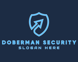 Security Shield Arrow logo design