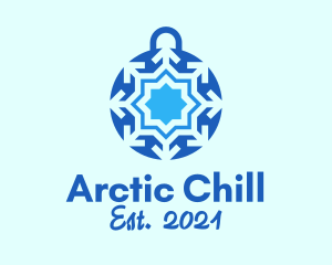 Frost - Crystal Ball Snowflake logo design