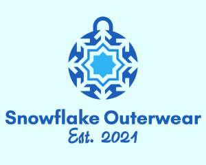 Crystal Ball Snowflake logo design