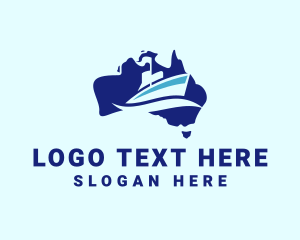 Map - Australian Naval Ship logo design