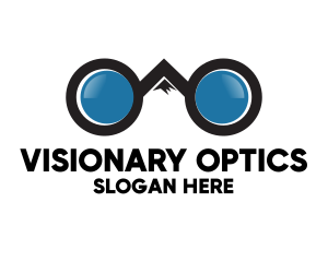 Eyewear - Mountain Binocular Lens logo design