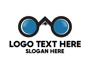 Goggles - Mountain Binocular Lens logo design