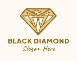 Golden Diamond Gem logo design