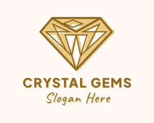 Golden Diamond Gem logo design