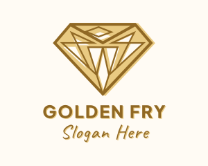 Golden Diamond Gem logo design