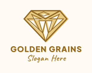 Golden Diamond Gem logo design