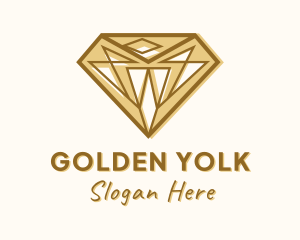 Golden Diamond Gem logo design