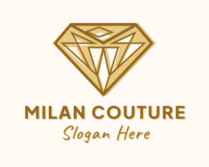 Golden Diamond Gem logo design