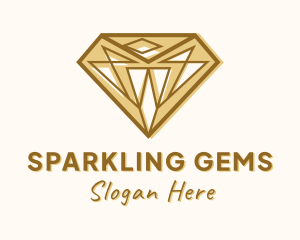 Golden Diamond Gem logo design