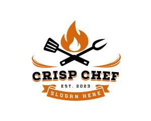 Flame Grill BBQ logo design