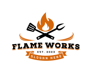 Flame - Flame Grill BBQ logo design