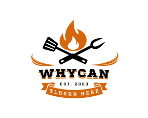 Cooking - Flame Grill BBQ logo design