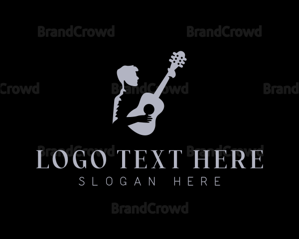 Performer Guitar Musician Logo