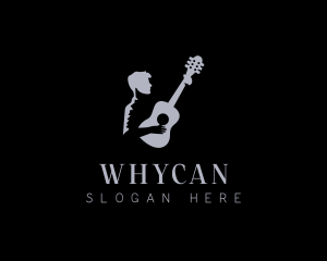 Performer Guitar Musician Logo